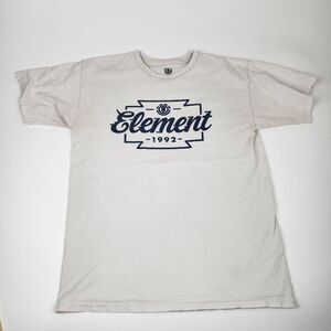 Element 1992 Logo Graphic T Shirt Mens Medium White Skate Surf Streetwear